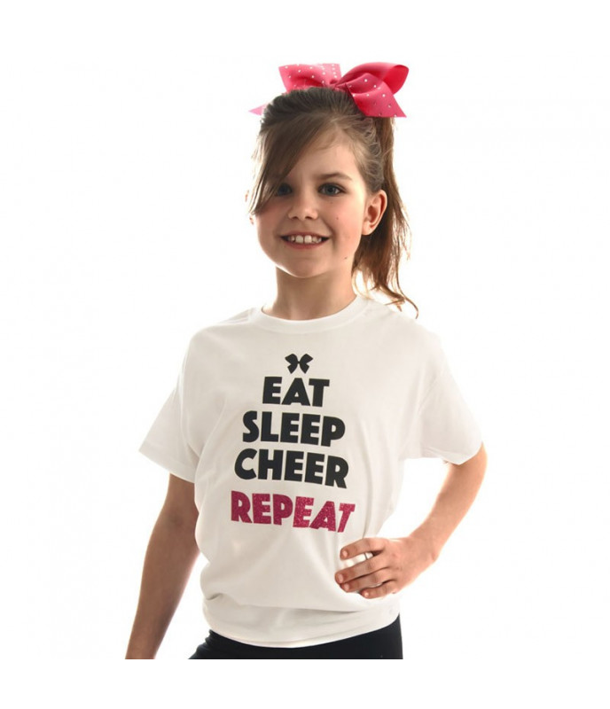 Dětské tričko Eat Sleep Cheer Repeat