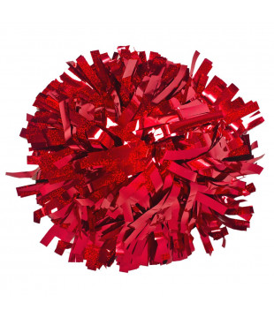 Pompoms Holographic Red XL