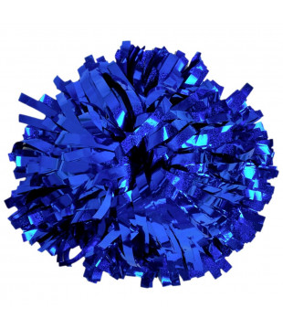 Pompony holografické - royal modrá XL