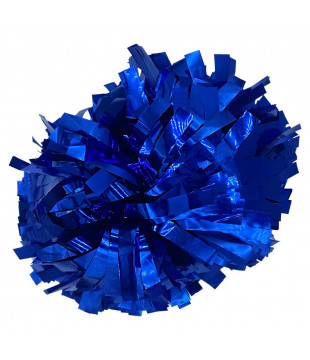 Pompony holografické - royal modrá M