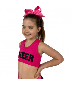 Kids pink sports bra CHEER - last piece