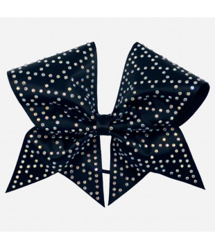 Large cheer saint bow with Rhinestones - Geometric pattern