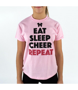 Dámské tričko - Eat Sleep Cheer Repeat