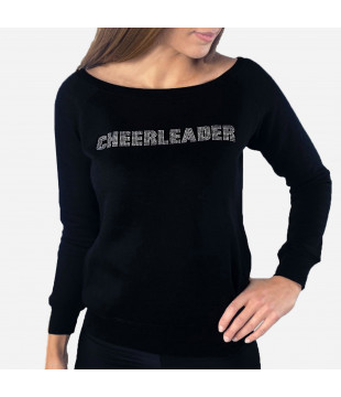 Sweatshirt with rhinestone "CHEERLEADER"