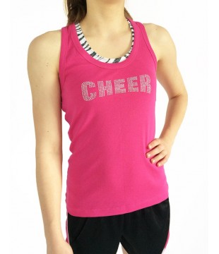 Pizzazz Womens Racer Back Cheer Dance Tank Top Shirt Adult S-XXL 