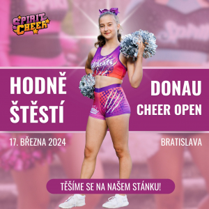 Přejeme hodně štěstí všem sportovcům, kteří zítra soutěží na Donau Cheer Open v Bratislavě! 💗

SpiritCheer.cz bude na místě se svým stánkem, tak se za námi určitě zastavte! 🛍🎀